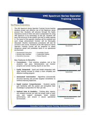 VMI Spectrum Series Operator Training 180x240